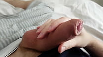 Straight Swedish guy jerking his hard cock to cum
