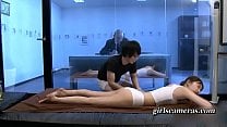 HD challenged the boss in front of the oil painting massage and legs and finally excited to insert 12 HD challenged the boss in front of the oil painting massage and legs and finally excited to insert 12
