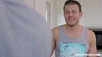 Stepsis throats hotdog to tease stepbro