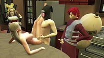 Gaara se Folla a su Hermanastra Temari En la Cocina Sexo en Grupo Naruto Hentai