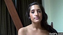 Dagfs Sexy Latina Receives Her First Facial In A Casting