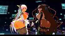 MMD four girls sing and undress