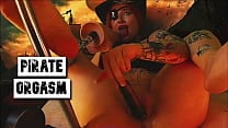 PIRATE GIRL GETS WILD ORGASMS FROM VIBRATORS IN ALL ORIFICES