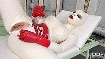 Busty Latex Lucy spanks her ass amp fills her creamy pussy with clinic sex toy Busty Latex Lucy spanks her ass amp fills her creamy pussy with clinic sex toy