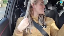 Nasty Hubby finger fucks Me while He drives