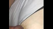 White girl drains black cock on her huge tits