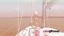 Blonde glamour hottie Christina Shine blows  amp  rides big hard cock on yacht GP285