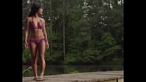 Freshwater Sexy Bikini Girl Forwards amp Backwards GIF HD