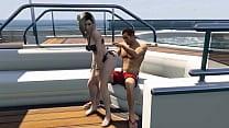 GTA 5 Cutie Bikini Babe gets Fucked on Yacht Moans Added