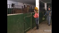 Angelica Bella and Nicolette Assfucked by a Stud in a Stable