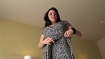 Brunette mom sucking cock of her boy