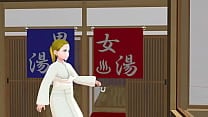 Anime woman took a bath in a Japanese public bath【sento】 Anime woman took a bath in a Japanese public bath【sento】