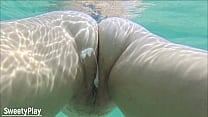 Creampie underwater cum dump swimming after beach orgy Creampie underwater cum dump swimming after beach orgy