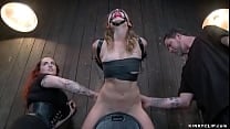 Babe bound in pile driver device Babe bound in pile driver device