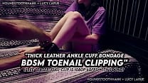 Thick Leather Ankle Cuff Bondage BDSM Toenail Clipping