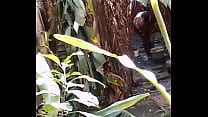 Two lesbians caught on spycam bathing outside
