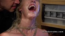 Blonde slave whipped and t 