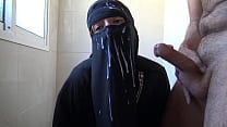 Arab milf gets big cumshots from horny masturbating stepson