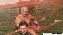 The reward of a swimming lesson is a firm Cock in Samantha 039 s GILF Pussy