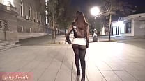 Jeny Smith goes in a club with simless transparent leggings Teasing a stranger in public place