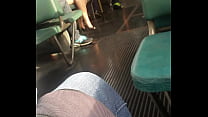 red eurobabe in tram  2  red eurobabe in tram  2