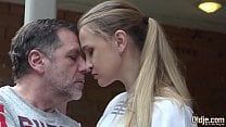 Gradpa fucks tight and wet teen pussy with cumshot in her mouth Gradpa fucks tight and wet teen pussy with cumshot in her mouth