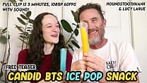 Candid BTS Ice Pop Snack with Hank