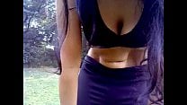 Sexy Desi Indian Girl Excercise   Boob Show