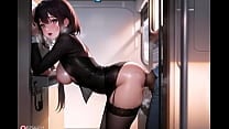 Sex in public train with pussy masturbation ASMR sound Uncensored Hentai