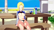 Android 18 masturbates in public   Dragon Ball Z