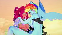 My Little Pony   Rainbow Dash gets creampied by Pinkie Pie