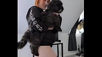 My dog loves to dance with me