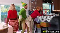 Horny christmas elf free using passive step mom and step sister