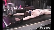 Restrained floozy bdsm act