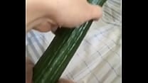Teen sex cucumber extra tight