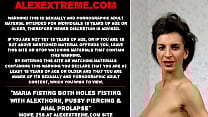 Maria Fisting both holes fisting with AlexThorn pussy piercing amp anal prolapse