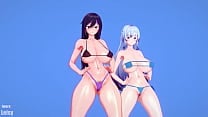 mmd hot girl big boobs workout