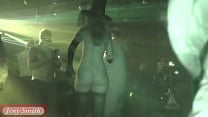 Crazy Halloween bottomless  Upskirt and real hidden cam in night club by Jeny Smith