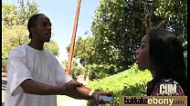 Ebony gets group cumshots 12