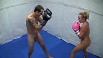 Dre Hazel defeats guy in competitive nude boxing match Dre Hazel defeats guy in competitive nude boxing match