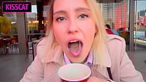 Public Blowjob in Wendis Toilet amp Get Coffe with Cum Public Blowjob in Wendis Toilet amp Get Coffe with Cum