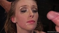 Blonde shaved pussy fucked as slave training Blonde shaved pussy fucked as slave training