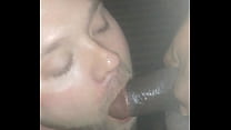 White guy sucks black cock