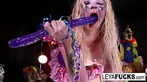 Crazy Clown Leya takes her aggressions out on her pussy Crazy Clown Leya takes her aggressions out on her pussy