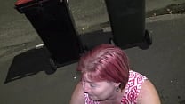 Kiwi Trashy MILF Public Disgrace pissed on in busy street while taking out the rubbish