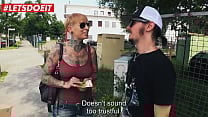 LETSDOEIT Lady Kinky Cat Tattooed German MILF Join A Hardcore Ride With The Berlin Van Fuck