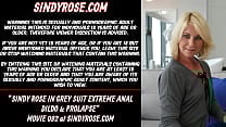 Sindy Rose in grey suit extreme anal dildo amp prolapse Sindy Rose in grey suit extreme anal dildo amp prolapse