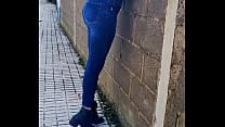 Sexiest walking ever on street braless Sexiest walking ever on street braless