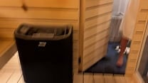 Risky sex with a stranger in a sauna