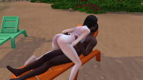 BBC at the beach Sims 4